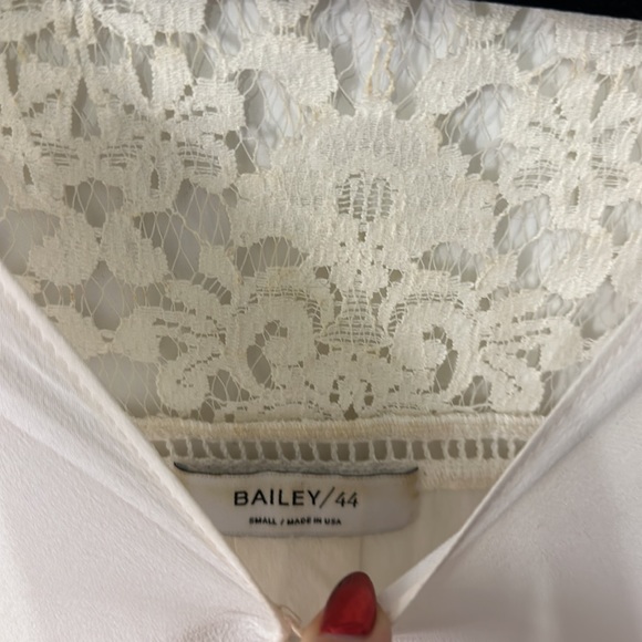 BAILEY White Lace Silk Top - Picture 4 of 4